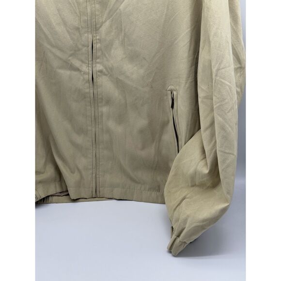 Newport Harbor Mens Jacket Beige  Large  Long Sleeve Full Zip Lined - Picture 2 of 7